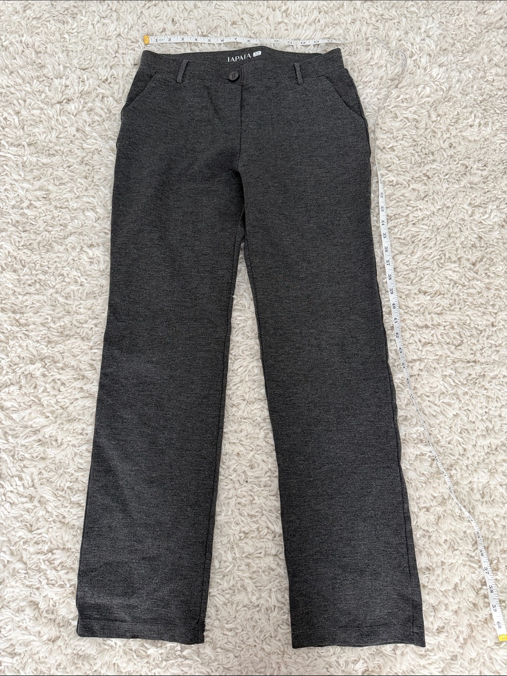 Tapia Dark Gray Casual Straight-Leg Pants for Women